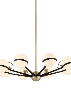 Ace 8lt Chandelier Medium Textured Bronze And Brushed Brass