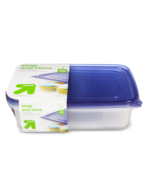 Snap And Store Large Rectangle Food Storage Container - 2ct/128oz - Up&up™