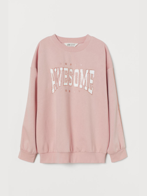 Sweatshirt With Printed Design