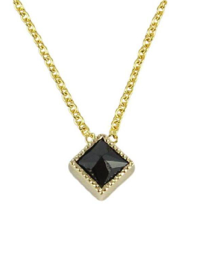 Square Black Diamond Pendant