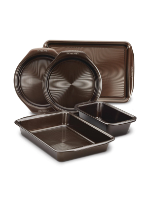 Circulon 5pc Nonstick Bakeware Set Chocolate Brown