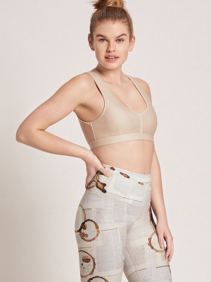 Eclipse Medium Support Sports Bra - Sand