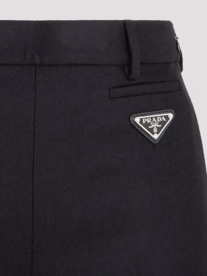 Prada Logo Plaque Stretch Leggings