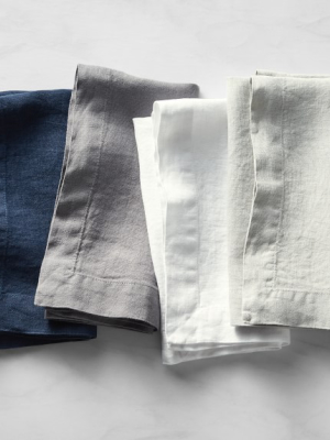 Garment Dyed Italian Linen Napkins, Set Of 4