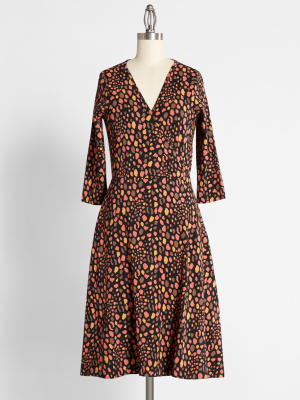 Lava Java Leopard Wrap Dress