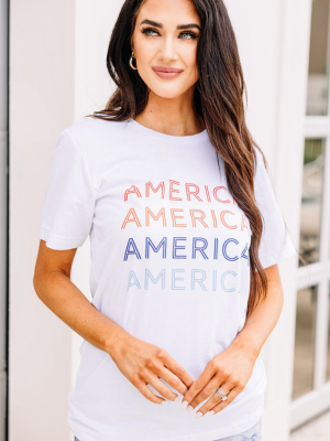 America Baby White Graphic Tee