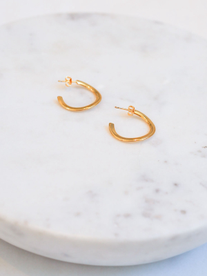 Wavy Detached Hoops - Gold Dipped