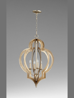 Small Vertigo Silver Leaf Chandelier