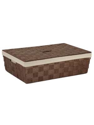 Honey-can-do Paper Rope Underbed Basket Brown