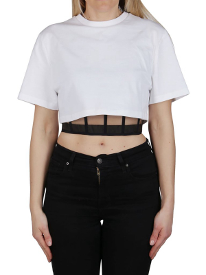 Alexander Mcqueen Crewneck Cropped T-shirt