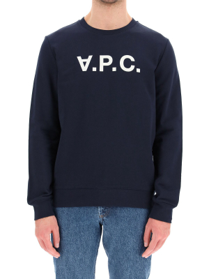 A.p.c. Vpc Logo Flocked Sweatshirt