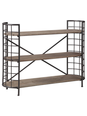 Flintley Bookcase Brown/gunmetal - Signature Design By Ashley