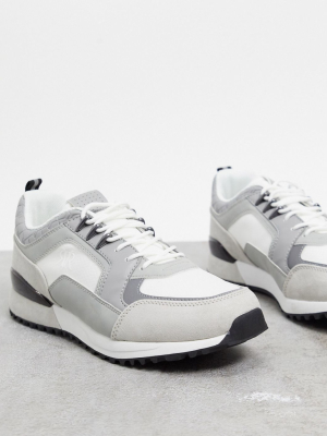 River Island Runner Sneakers In Gray