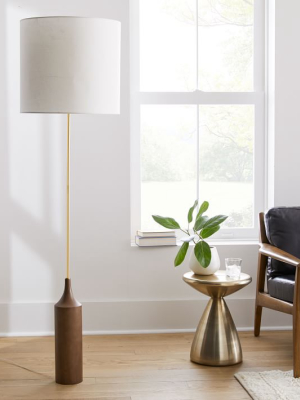 Hudson Wood Base Floor Lamp