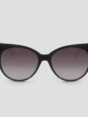 Women's Cat-eye Plastic Sunglasses - A New Day™ Black