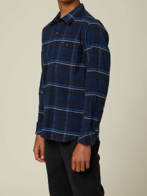 Boy's Redmond Plaid Stretch Flannel