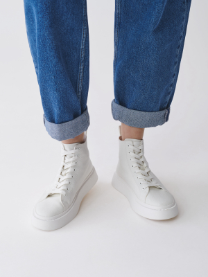 Cotton Canvas High-top Sneakers