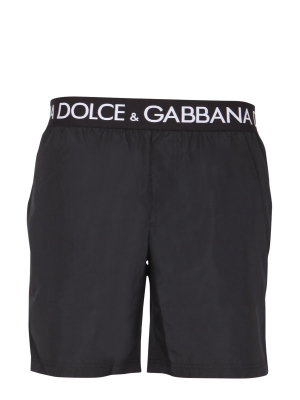 Dolce & Gabbana Logo Band Swim Shorts