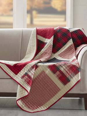 50"x70" Huntington Quilted Throw Red - Woolrich