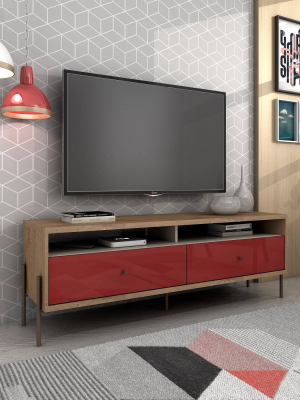 Joy 59" Tv Stand With 2 Full Extension Drawers - Manhattan Comfort