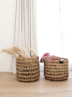 Open Weave Floor Basket
