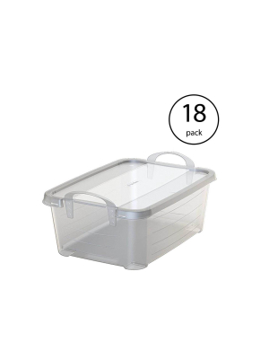 Life Story 14 Quart Clear Stackable Organization Storage Box Container (18 Pack)