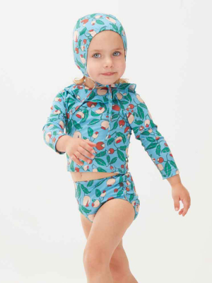 Flower Print Swim Bonnet