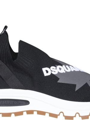 Dsquared2 Maple Leaf Logo Printed Slip-on Sneakers