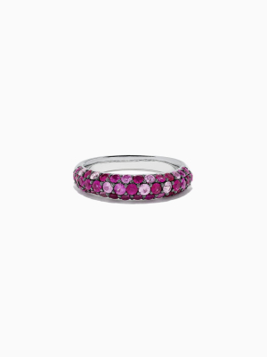 Effy 925 Sterling Silver Pink Sapphire Splash Ring, 1.88 Tcw