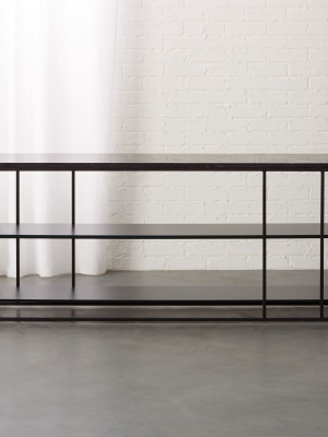 Caged Black Marble Media Console