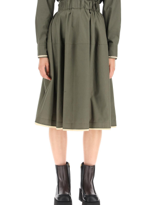 Marni High Rise A-line Midi Skirt