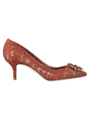 Dolce & Gabbana Bellucci Lace Embellished Pumps