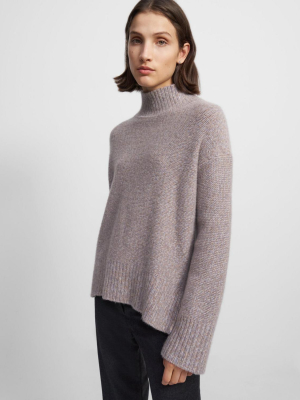 Karenia Turtleneck Sweater In Marled Cashmere