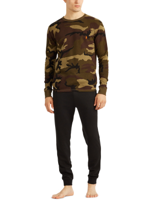 Camo Waffle-knit Sleep Shirt