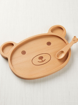 Wooden Bear Dinner Set