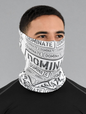 Dominate White Neck Gaiter