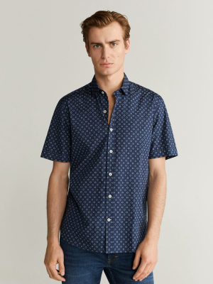 Regular Fit Printed Cotton Shirt