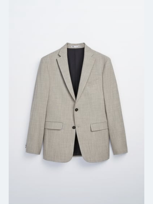 Textured Suit Jacket