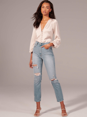 Ripped Ultra High Rise Mom Jeans