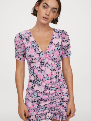 Draped Chiffon Dress