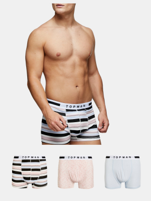 3 Pack Assorted Colour Stripe Trunks*