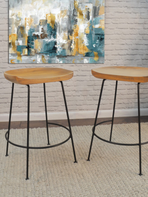 Set Of 2 24.5" Bryson Counter Height Barstools - Carolina Chair & Table