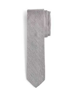 Lynwood Solid Slim Tie - Silver