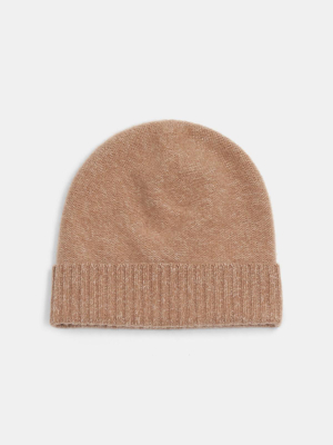 Foldover Beanie In Cashmere