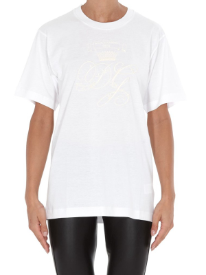 Dolce & Gabbana Monogram Embroidered T-shirt