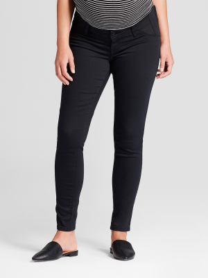 Maternity Inset Panel Skinny Jeans - Isabel Maternity By Ingrid & Isabel™ Black