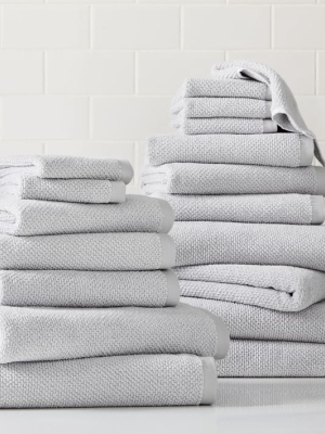 Organic Heathered Ultimate Bath Towel Set (set Of 18)