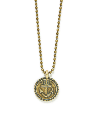 Anchor Charm Ball Chain Necklace