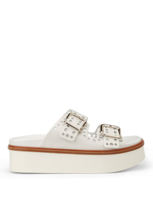 Tod's Buckle Flatform Sandals