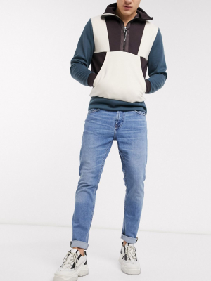 Pull&bear Slim Fit Jeans In Light Blue